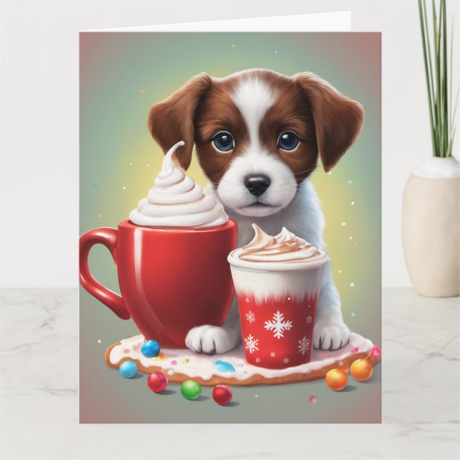 Tarjeta de felicitación plegada para navidades (Anverso)