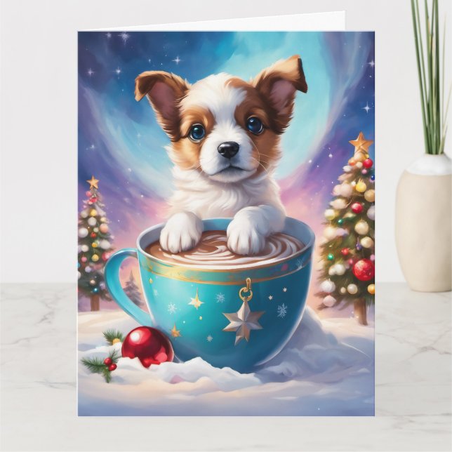 Tarjeta de felicitación plegada para navidades (Anverso)