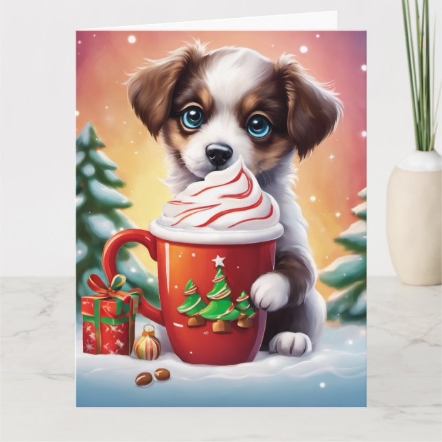 Tarjeta de felicitación plegada para navidades (Anverso)