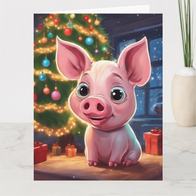 Tarjeta de felicitación plegada para navidades (Anverso)