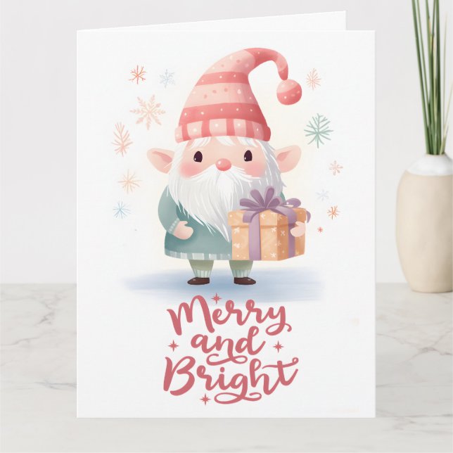 Tarjeta de felicitación plegada para navidades (Anverso)