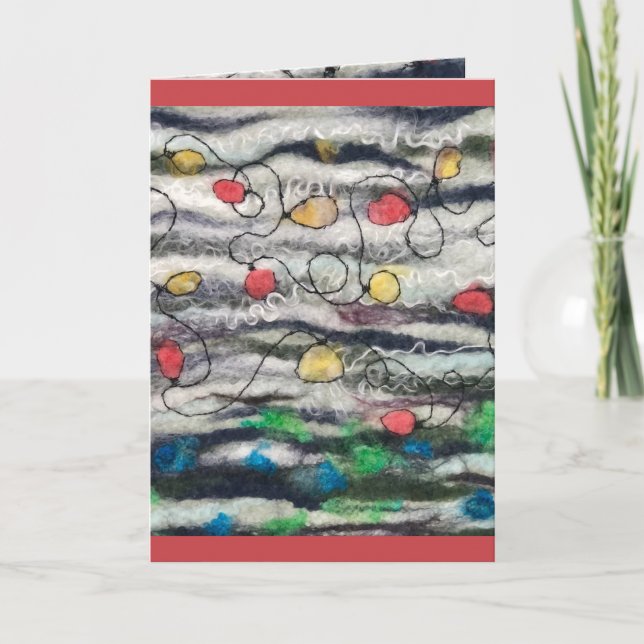 Tarjeta de felicitación plegada para navidades est (Anverso)