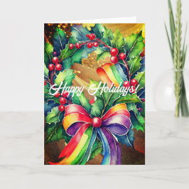 Tarjeta de felicitación plegada para Navidades LGB