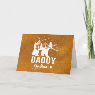 Tarjeta de felicitación plegada para papi Bear