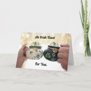 Tarjeta de felicitación plegada para tostadas irla