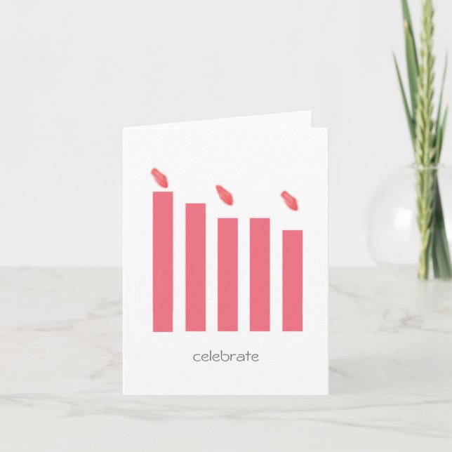 Tarjeta de felicitación plegada para velas (Anverso)