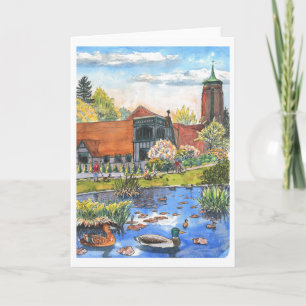 Tarjeta de felicitación plegada, pequeña, de 4" x