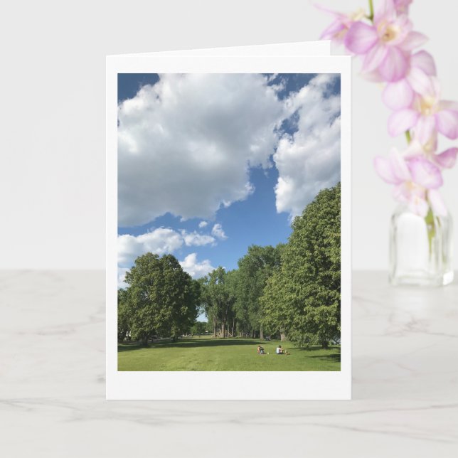 Tarjeta de felicitación plegada, pequeña, de 4" x  (Orquídea)