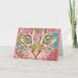 Tarjeta de felicitación plegada, pequeña, de 4" x 