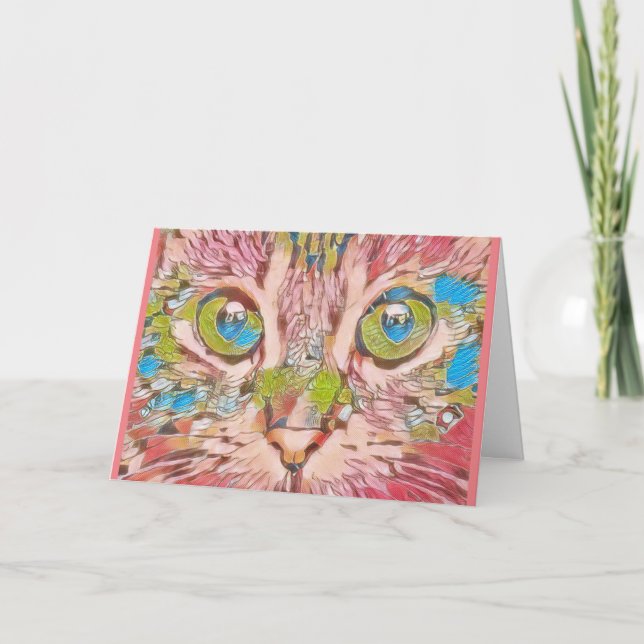 Tarjeta de felicitación plegada, pequeña, de 4" x  (Anverso)