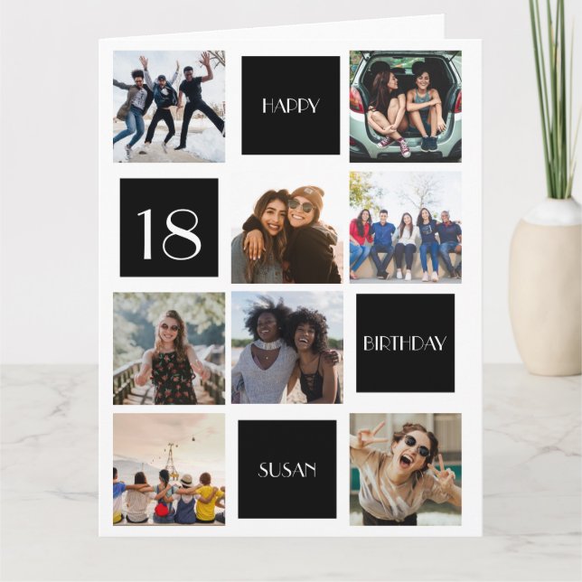 Tarjeta de felicitación plegada personalizada con  (Anverso)