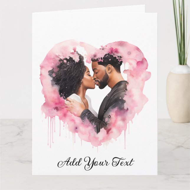 Tarjeta de felicitación plegada por amor (Anverso)