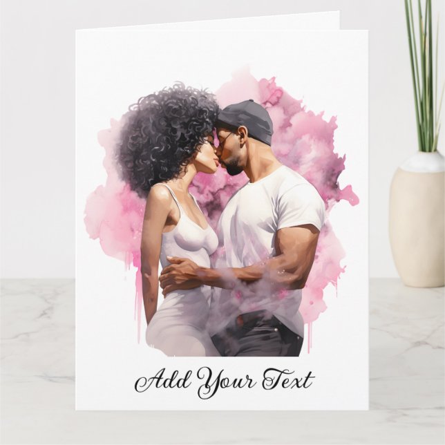 Tarjeta de felicitación plegada por amor (Anverso)