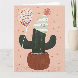 Tarjeta de felicitación plegada por cumpleaños de 