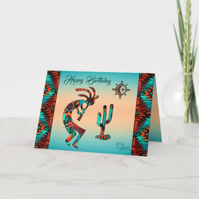 Tarjeta de felicitación plegada por el cumpleaños  (Anverso)