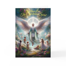 Tarjeta de felicitación plegada por espíritu de lo