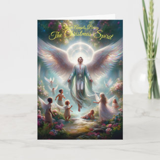 Tarjeta de felicitación plegada por espíritu de lo