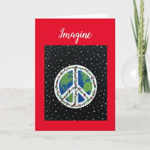 Tarjeta de felicitación plegada por la paz