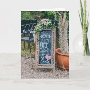 Tarjeta de felicitación plegada Rustic Boda Lifest