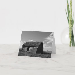 Tarjeta de felicitación plegada Rustic Grey Prairi