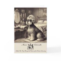 Tarjeta de felicitación plegada Schnauzer Marie An