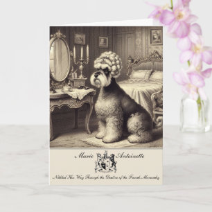 Tarjeta de felicitación plegada Schnauzer Marie An