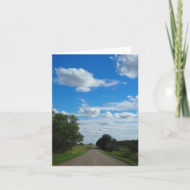 Tarjeta de felicitación plegada Serene Prairie Lan (Anverso)