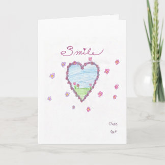 Tarjeta de felicitación plegada "Smile"