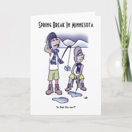 Tarjeta de felicitación plegada Spring Break