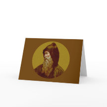 Tarjeta de felicitación plegada St. Cyril the Monk