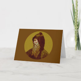 Tarjeta de felicitación plegada St. Cyril the Monk