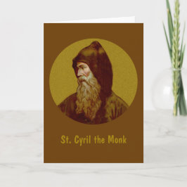 Tarjeta de felicitación plegada St. Cyril the Monk