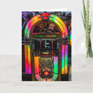 Tarjeta de felicitación plegada- Vintage, retro