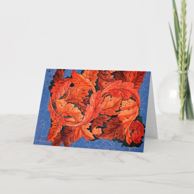 Tarjeta de felicitación plegada William Morris LEA (Anverso)