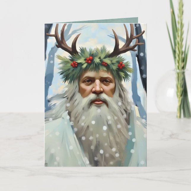 Tarjeta de felicitación plegada Yule Card (Anverso)