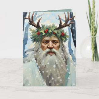 Tarjeta de felicitación plegada Yule Card