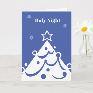 Tarjeta de Felicitación Plisada de Noche Santa
