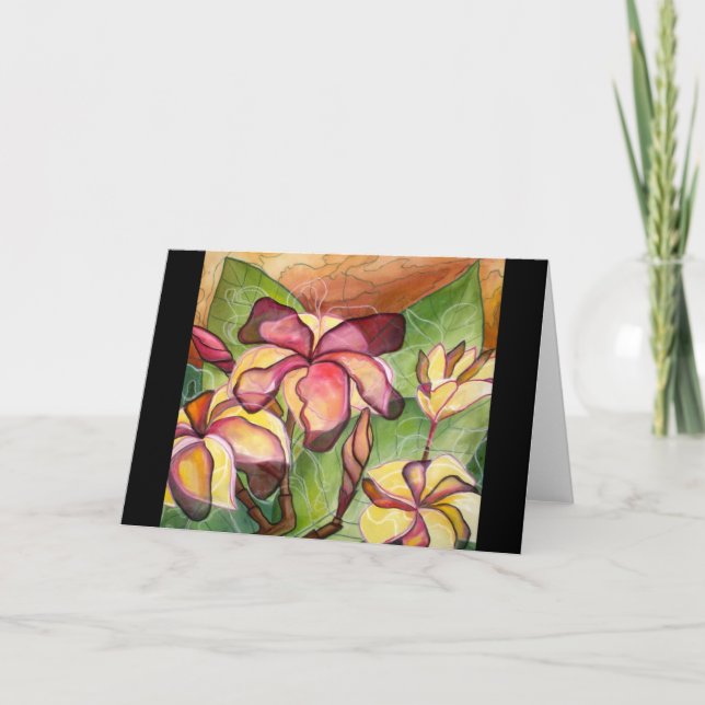 Tarjeta de felicitación: "Plumeria de Vivian" (Anverso)