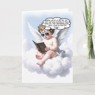 Tarjeta de felicitación poética de cherub para la 