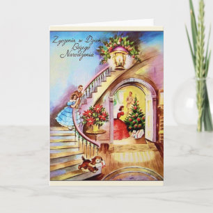 Tarjeta de felicitación polaca del navidad del