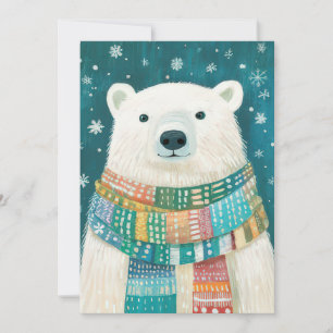 Tarjeta de felicitación Polar Bear para Navidades