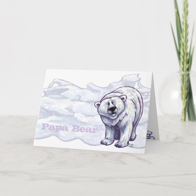 Tarjeta de felicitación Polar Papa Bear (Anverso)