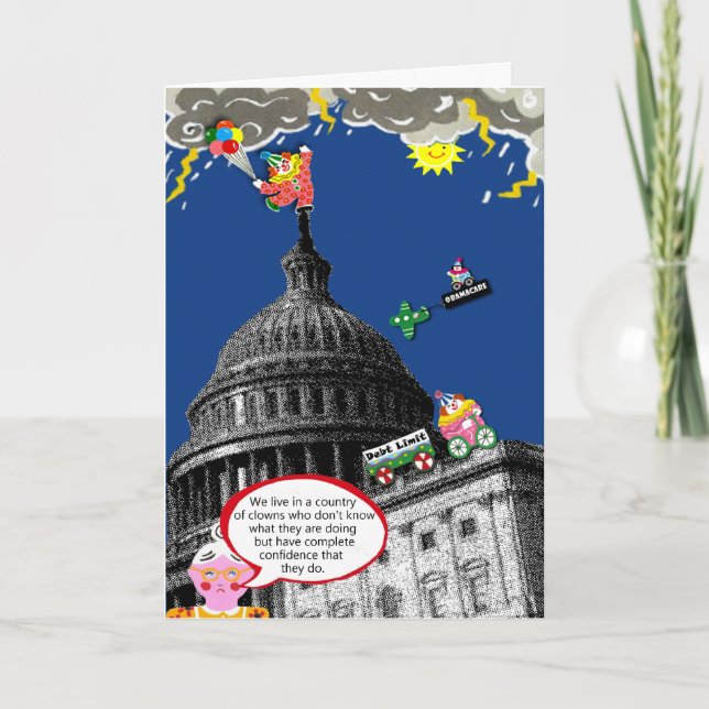 Tarjeta de felicitación política divertida (Anverso)