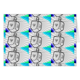 Tarjeta de felicitación Pop Art Dreidel