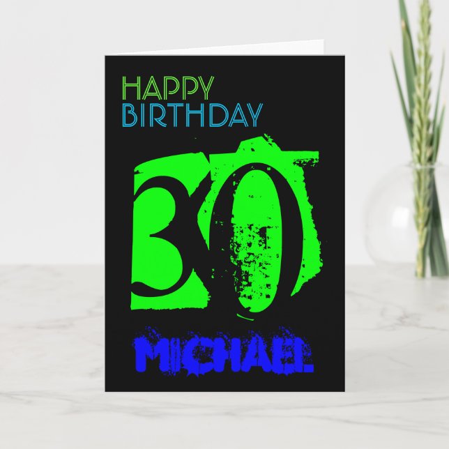 Tarjeta de felicitación POP de cumpleaños 30 perso (Anverso)