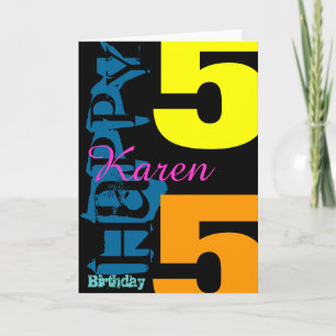 Tarjeta de felicitación POP de cumpleaños 55 perso