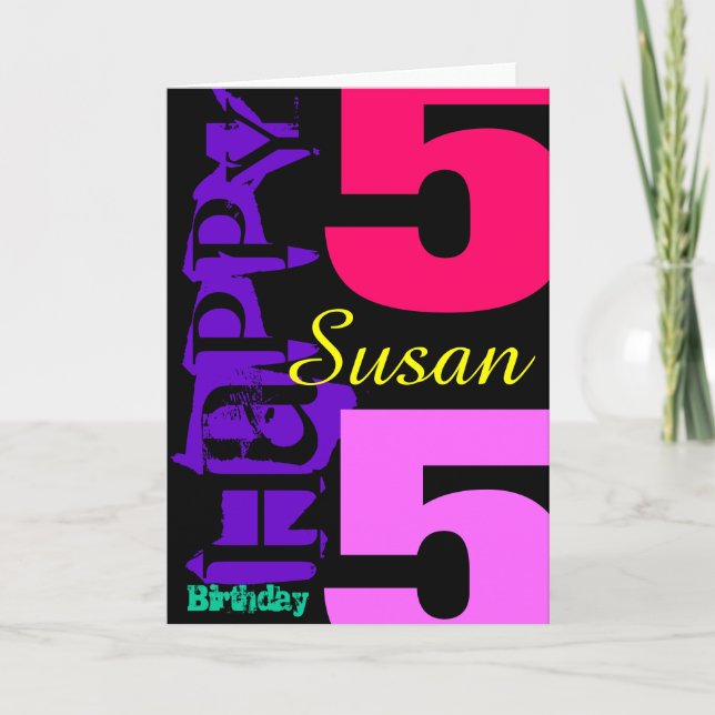 Tarjeta de felicitación POP de cumpleaños 55 perso (Anverso)