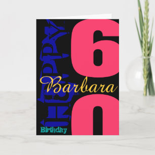 Tarjeta de felicitación POP de cumpleaños 60 perso