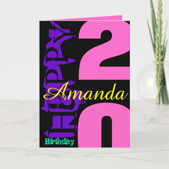 Tarjeta de felicitación POP de cumpleaños personal (Anverso)