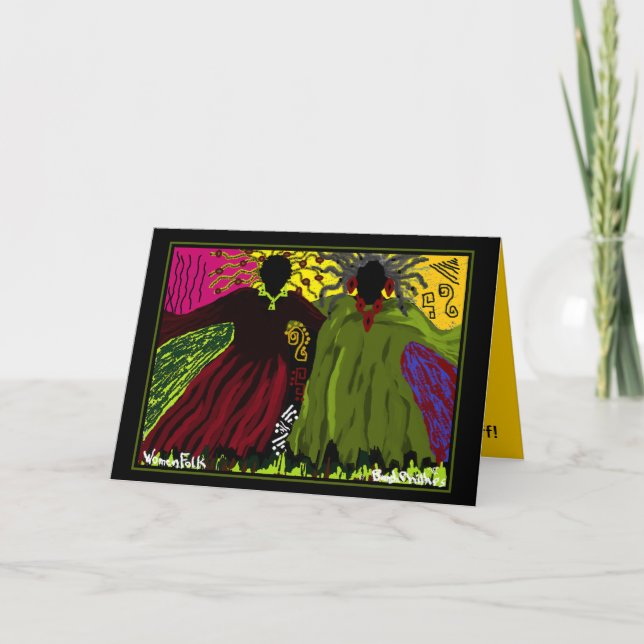 TARJETA de FELICITACIÓN POPULAR de las "MUJERES" (Anverso)